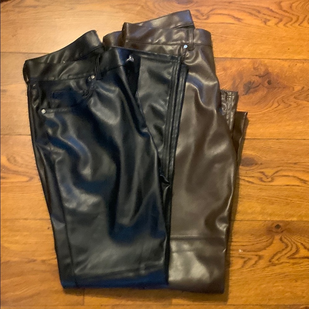 H&M Black and Brown Dress Pants with Sleek Finish